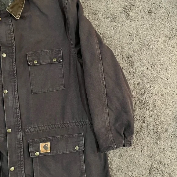 Carhartt Men’s Dark Brown Vintage Barn Jacket SZ 2XL-3XL Military & Field